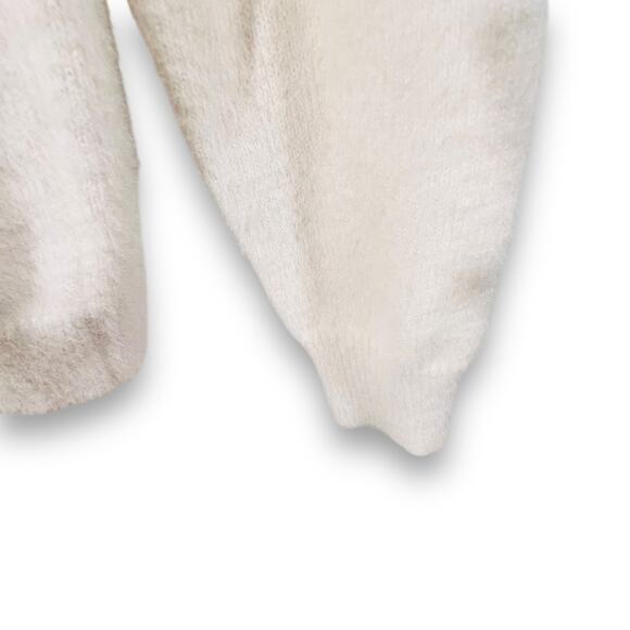 Nanette Lepore Knit Cardigan White Gold Chain Trim Quiet Luxury Style Size M - Picture 6 of 11